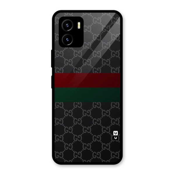 Royal Stripes Design Glass Back Case for Vivo Y15s