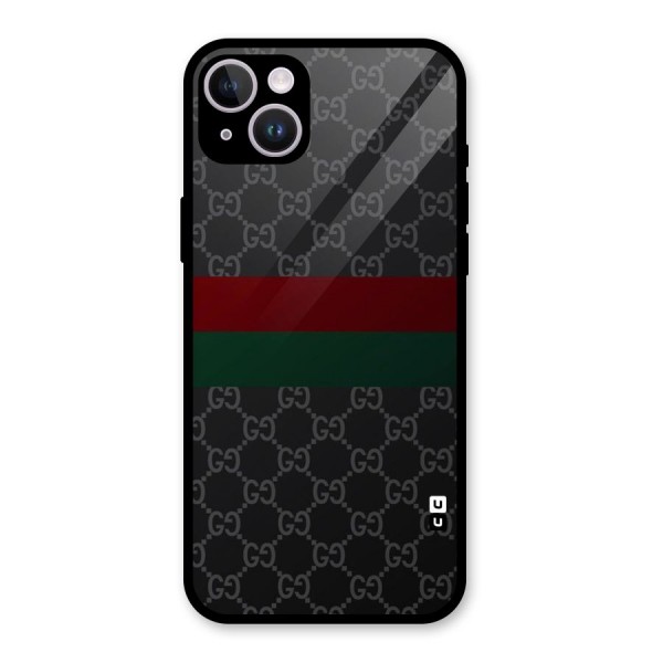 Royal Stripes Design Glass Back Case for iPhone 14 Plus