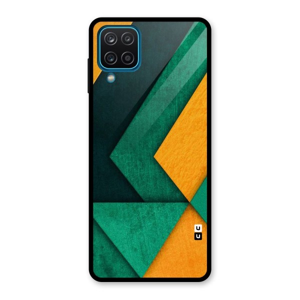 Rugged Abstract Stripes Glass Back Case for Galaxy A12