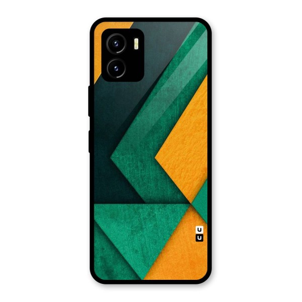 Rugged Abstract Stripes Glass Back Case for Vivo Y15s