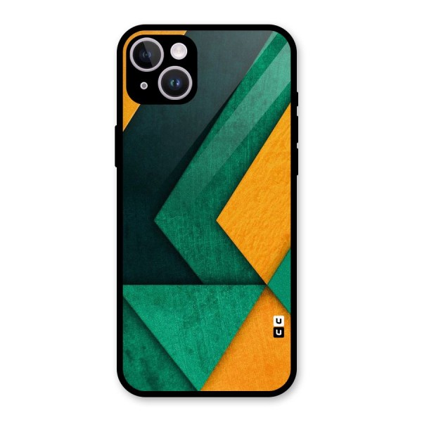 Rugged Abstract Stripes Glass Back Case for iPhone 14 Plus