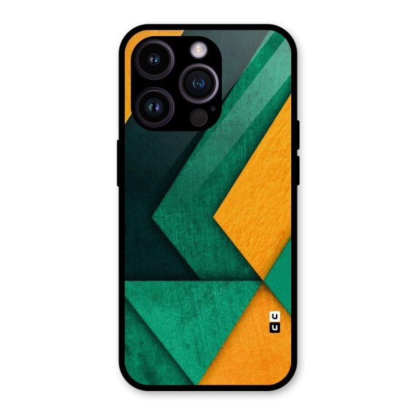Rugged Abstract Stripes Glass Back Case for iPhone 14 Pro