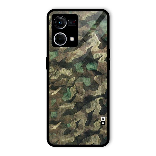 Rugged Army Glass Back Case for Oppo F21s Pro 4G