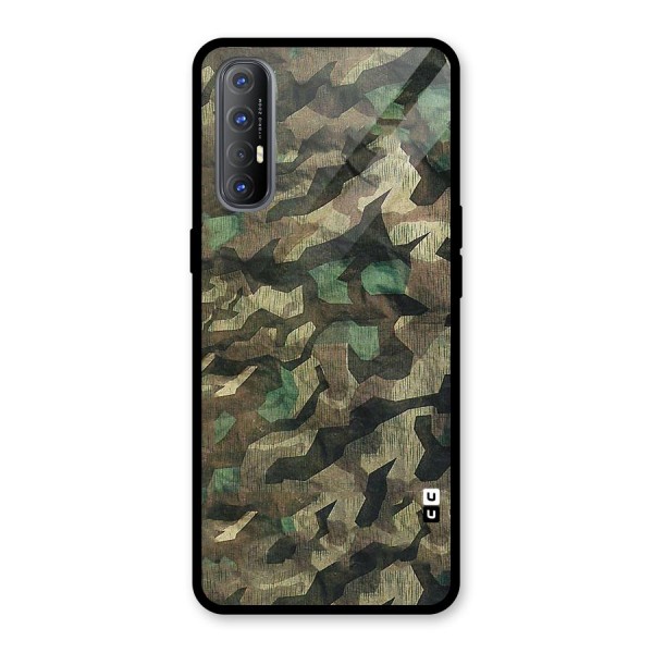 Rugged Army Glass Back Case for Oppo Reno3 Pro