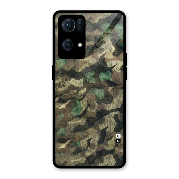 Rugged Army Glass Back Case for Oppo Reno7 Pro 5G