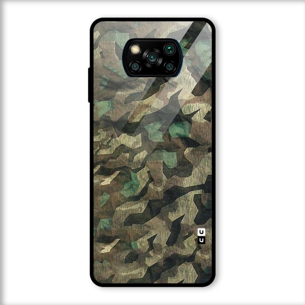 Rugged Army Glass Back Case for Poco X3