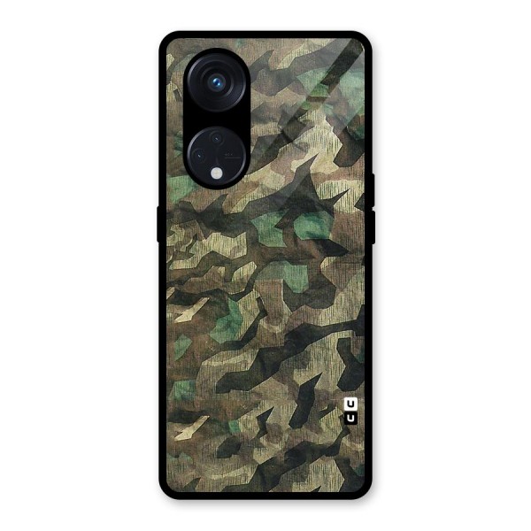 Rugged Army Glass Back Case for Reno8 T 5G