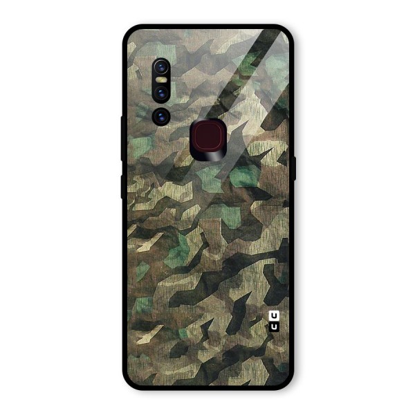 Rugged Army Glass Back Case for Vivo V15