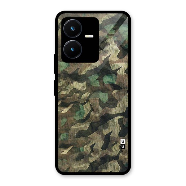 Rugged Army Glass Back Case for Vivo Y22