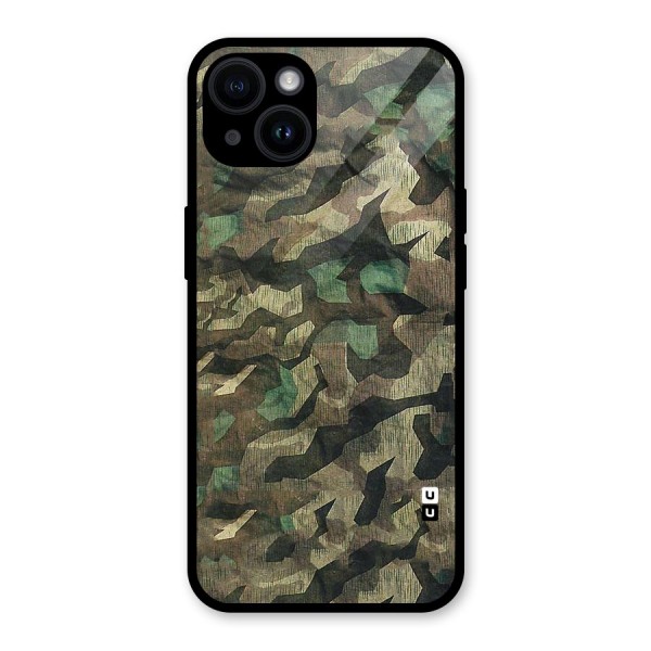 Rugged Army Glass Back Case for iPhone 14