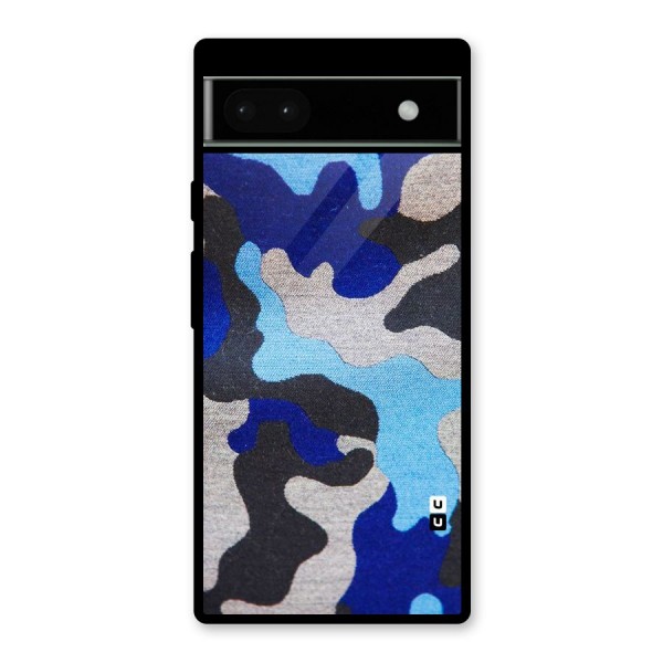 Rugged Camouflage Glass Back Case for Google Pixel 6a