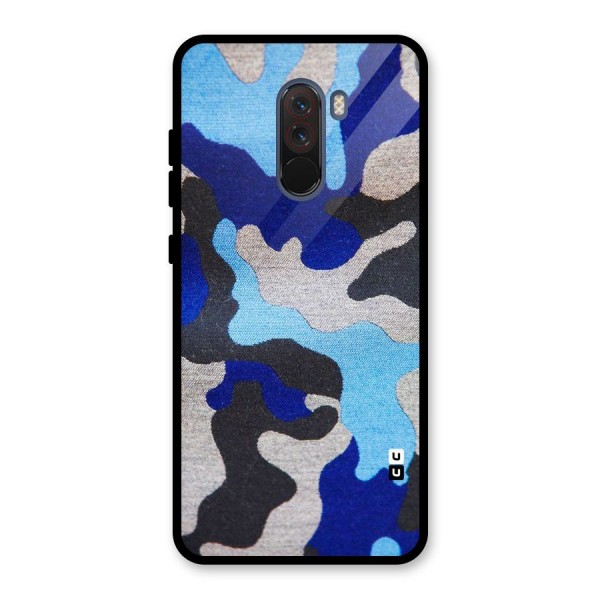 Rugged Camouflage Glass Back Case for Poco F1