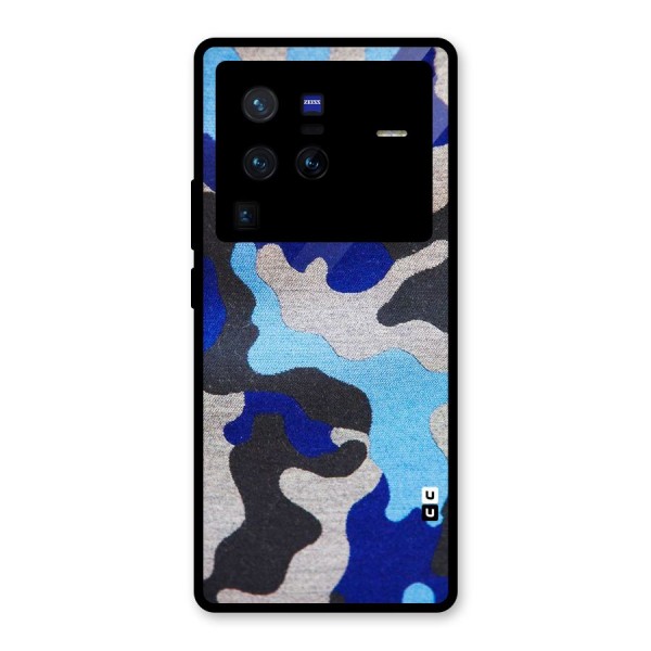 Rugged Camouflage Glass Back Case for Vivo X80 Pro