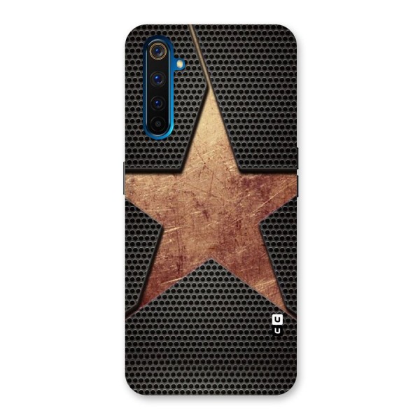 Rugged Gold Star Back Case for Realme 6 Pro