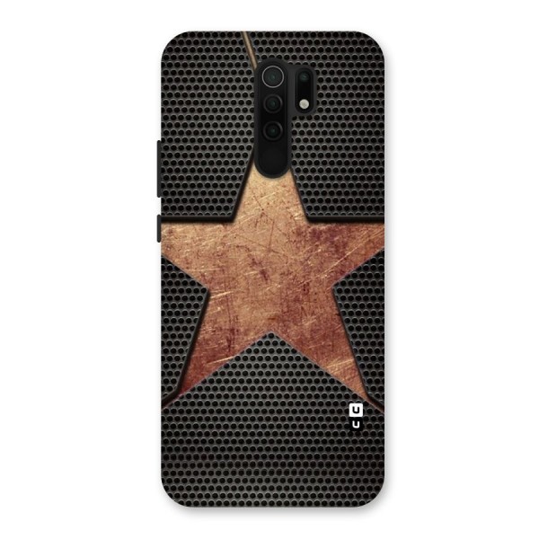 Rugged Gold Star Back Case for Redmi 9 Prime