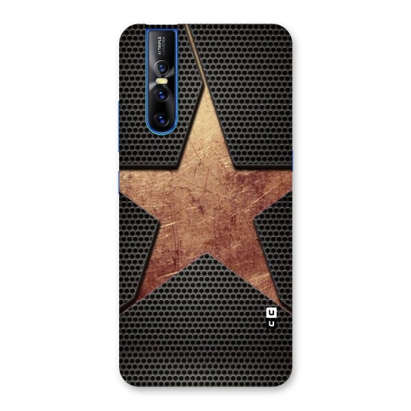 Rugged Gold Star Back Case for Vivo V15 Pro