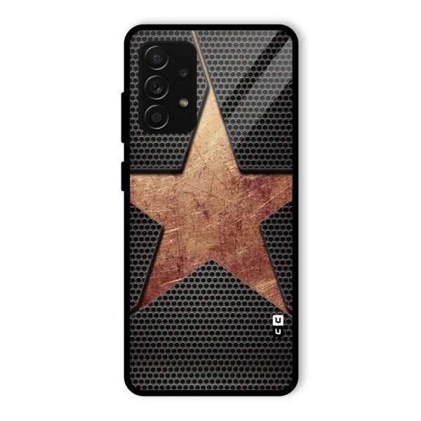 Rugged Gold Star Glass Back Case for Galaxy A53 5G