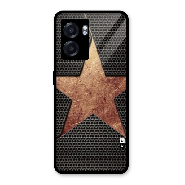 Rugged Gold Star Glass Back Case for Oppo K10 (5G)