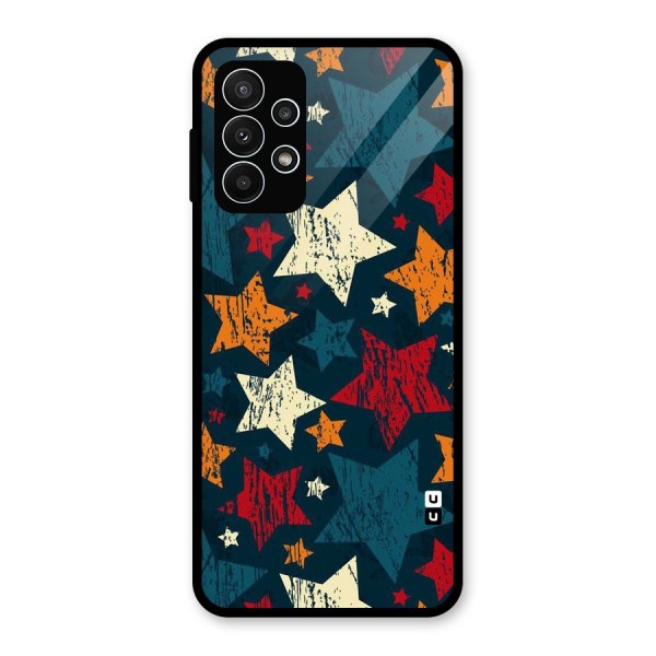 Rugged Star Design Glass Back Case for Galaxy A23