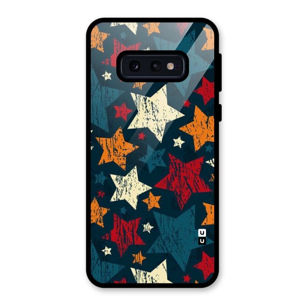 Rugged Star Design Glass Back Case for Galaxy S10e