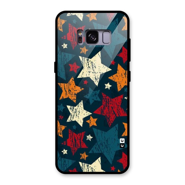 Rugged Star Design Glass Back Case for Galaxy S8