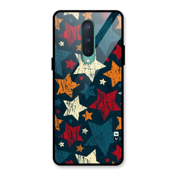 Rugged Star Design Glass Back Case for OnePlus 8