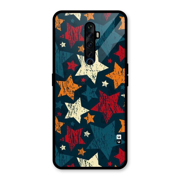 Rugged Star Design Glass Back Case for Oppo Reno2 Z