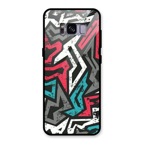 Rugged Strike Abstract Glass Back Case for Galaxy S8