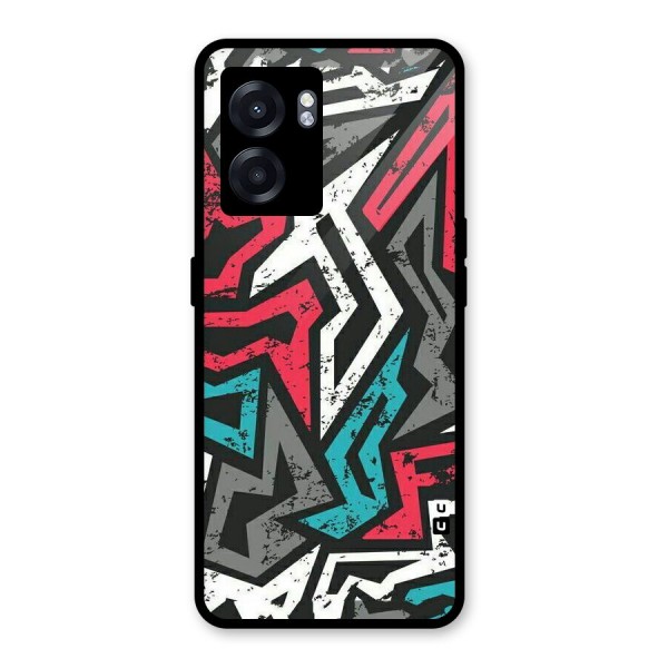 Rugged Strike Abstract Glass Back Case for Oppo K10 (5G)