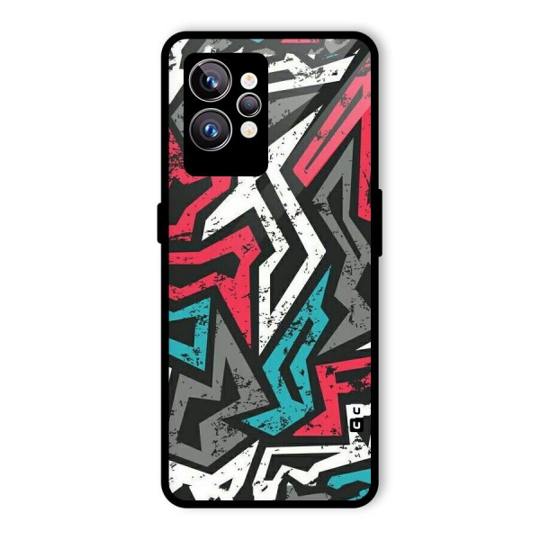 Rugged Strike Abstract Glass Back Case for Realme GT2 Pro