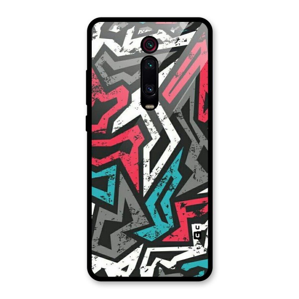 Rugged Strike Abstract Glass Back Case for Redmi K20 Pro