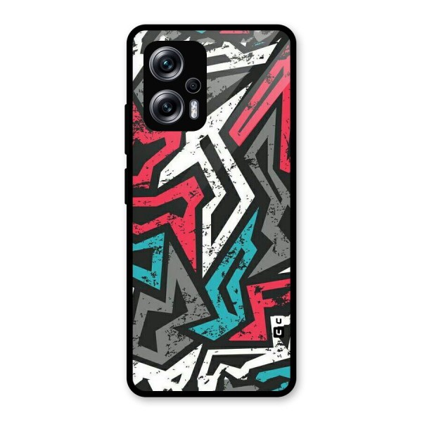 Rugged Strike Abstract Glass Back Case for Redmi K50i