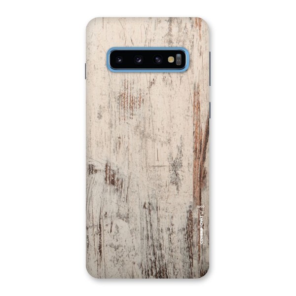 Rugged Wooden Texture Back Case for Galaxy S10