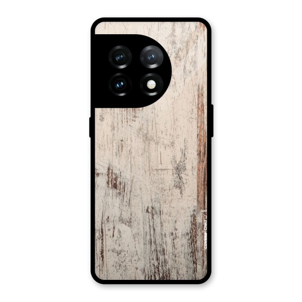 Rugged Wooden Texture Glass Back Case for OnePlus 11