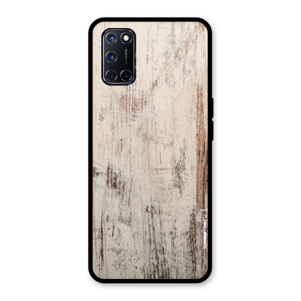 Rugged Wooden Texture Glass Back Case for Oppo A52