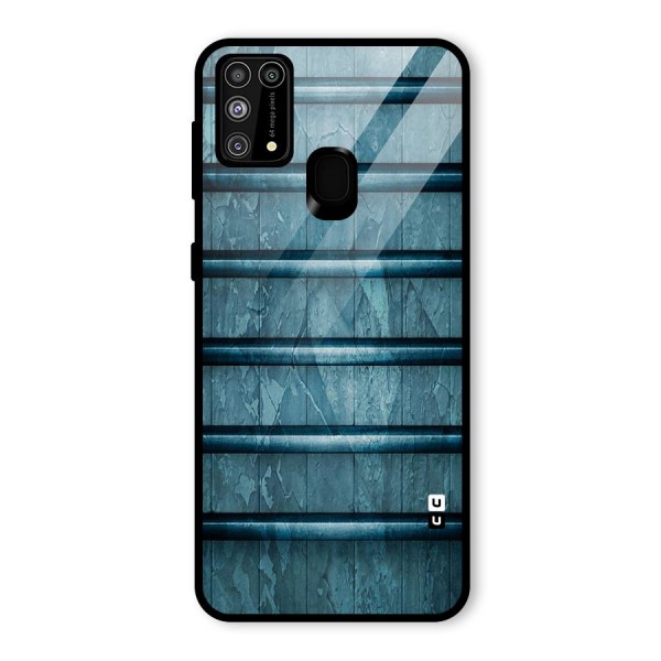 Rustic Blue Shelf Glass Back Case for Galaxy M31