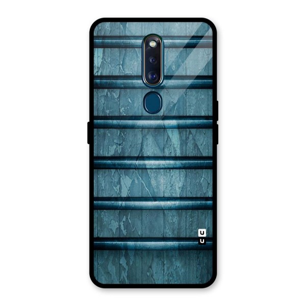 Rustic Blue Shelf Glass Back Case for Oppo F11 Pro