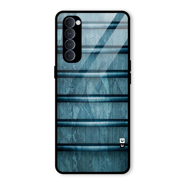 Rustic Blue Shelf Glass Back Case for Oppo Reno4 Pro