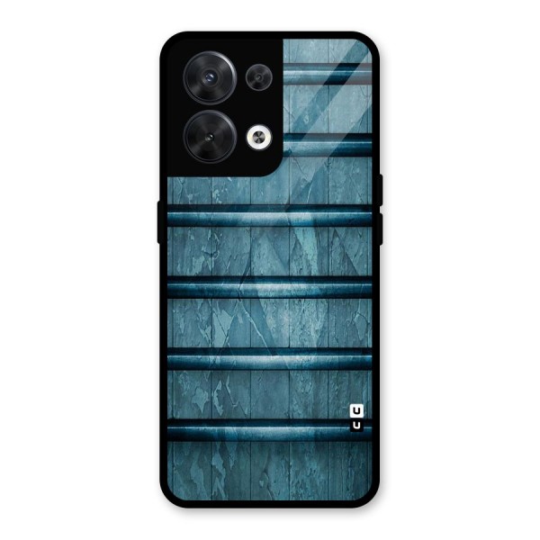 Rustic Blue Shelf Glass Back Case for Oppo Reno8 5G