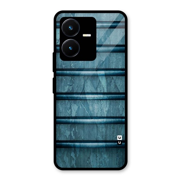 Rustic Blue Shelf Glass Back Case for Vivo Y22