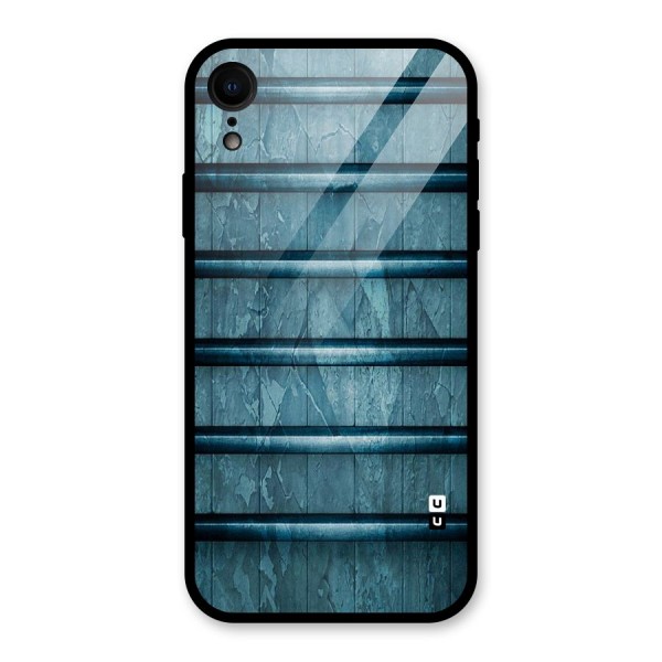 Rustic Blue Shelf Glass Back Case for XR