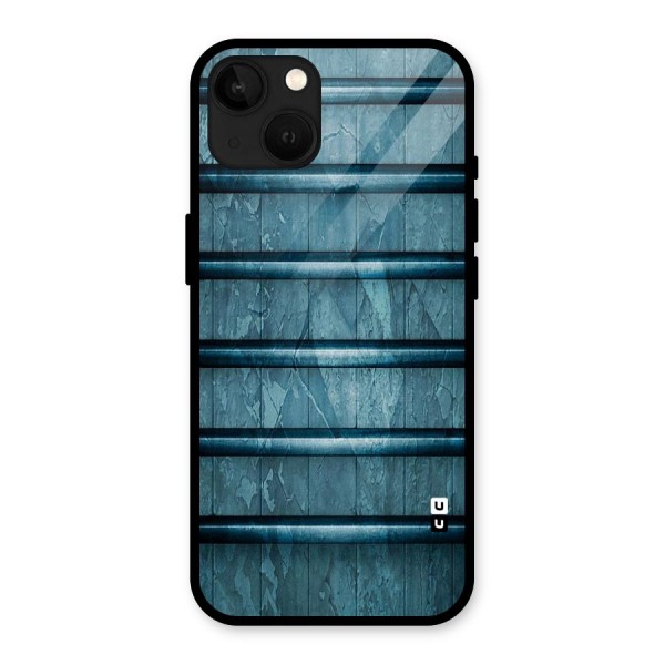 Rustic Blue Shelf Glass Back Case for iPhone 13