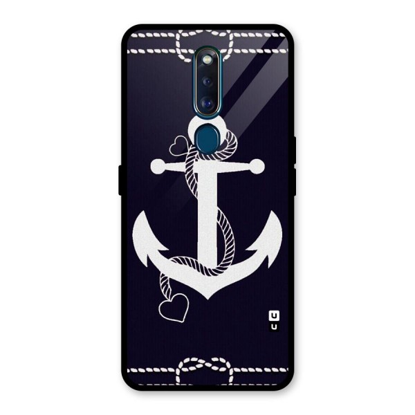 Sail Anchor Glass Back Case for Oppo F11 Pro