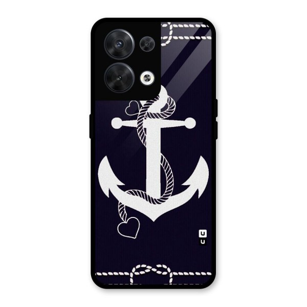 Sail Anchor Glass Back Case for Oppo Reno8 5G