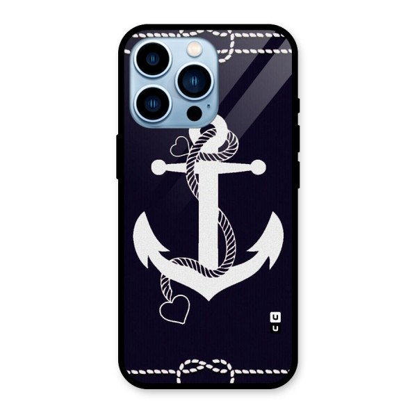 Sail Anchor Glass Back Case for iPhone 13 Pro