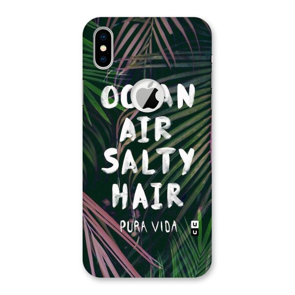 Salty Hair Back Case for iPhone XS Logo Cut