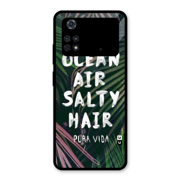 Salty Hair Glass Back Case for Poco M4 Pro 4G