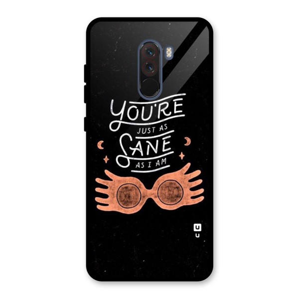 Sane As I Glass Back Case for Poco F1