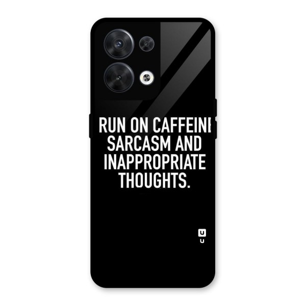 Sarcasm And Caffeine Glass Back Case for Oppo Reno8 5G