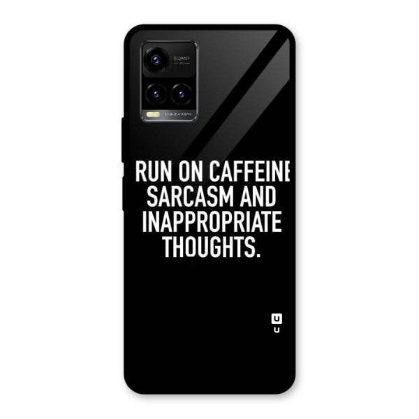 Sarcasm And Caffeine Glass Back Case for Vivo Y21 2021